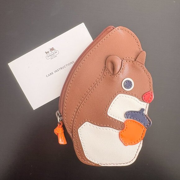 COACH Brown Squirrel Coin Purse - Picture 4 of 4